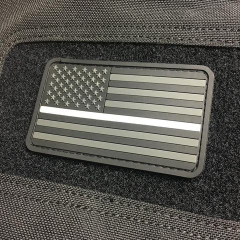 Thin White Line US Ghost Flag